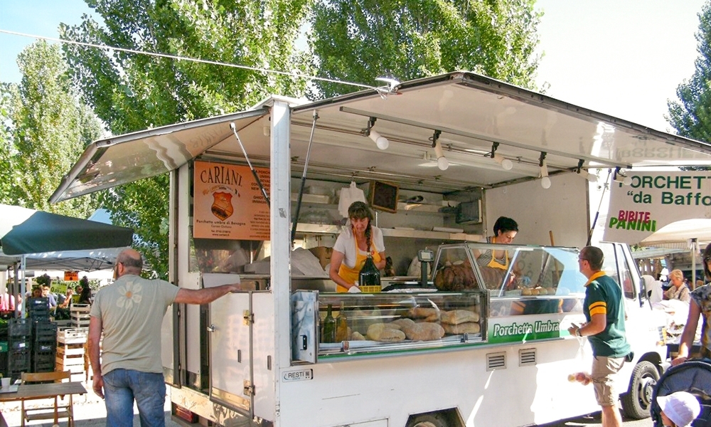 Wo man Carianis Porchetta probieren kann