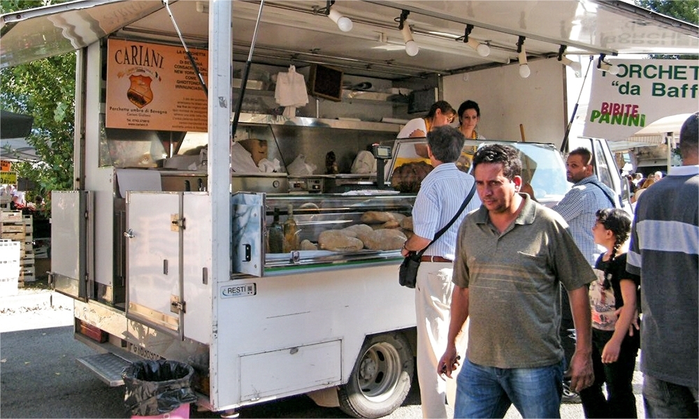 Wo man Carianis Porchetta probieren kann